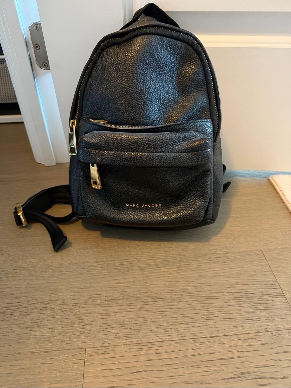 Marc Jacobs Black Leather Mini Backpack for Women